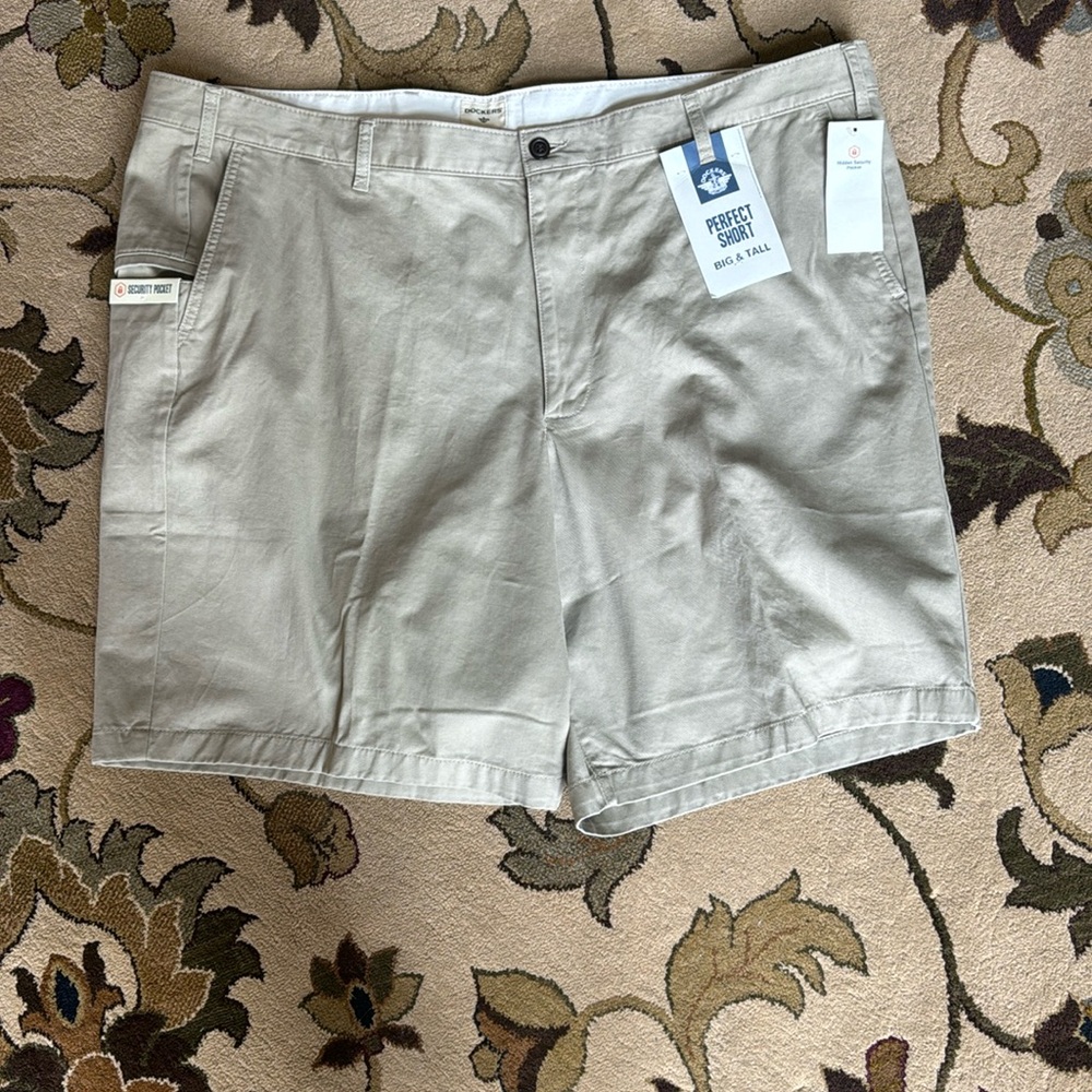 Dockers Khaki Big & Tall Men’s Shorts - Size 48